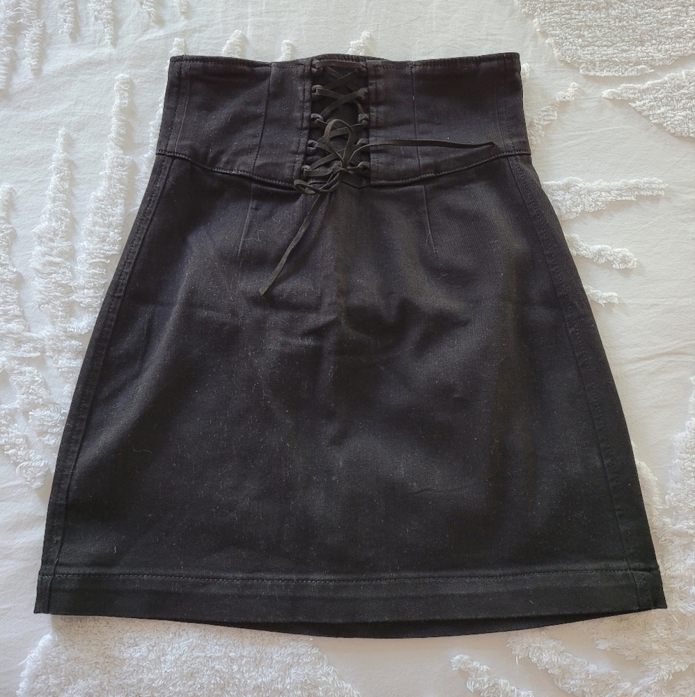 Express Lace-up Mini Skirt